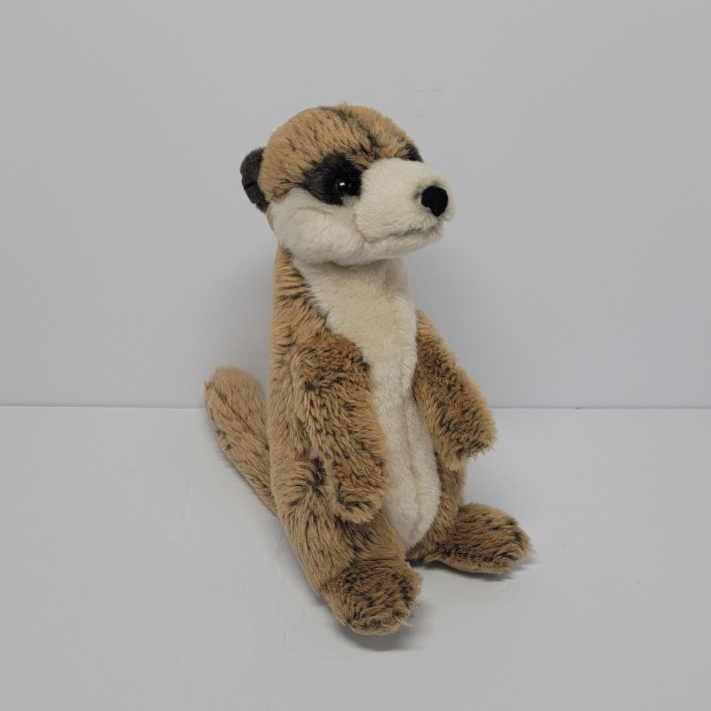 💚WWF Meerkat Plush Stuffed Plush Animal 8" Tall Toy Tan Brown Cream Standing‎
